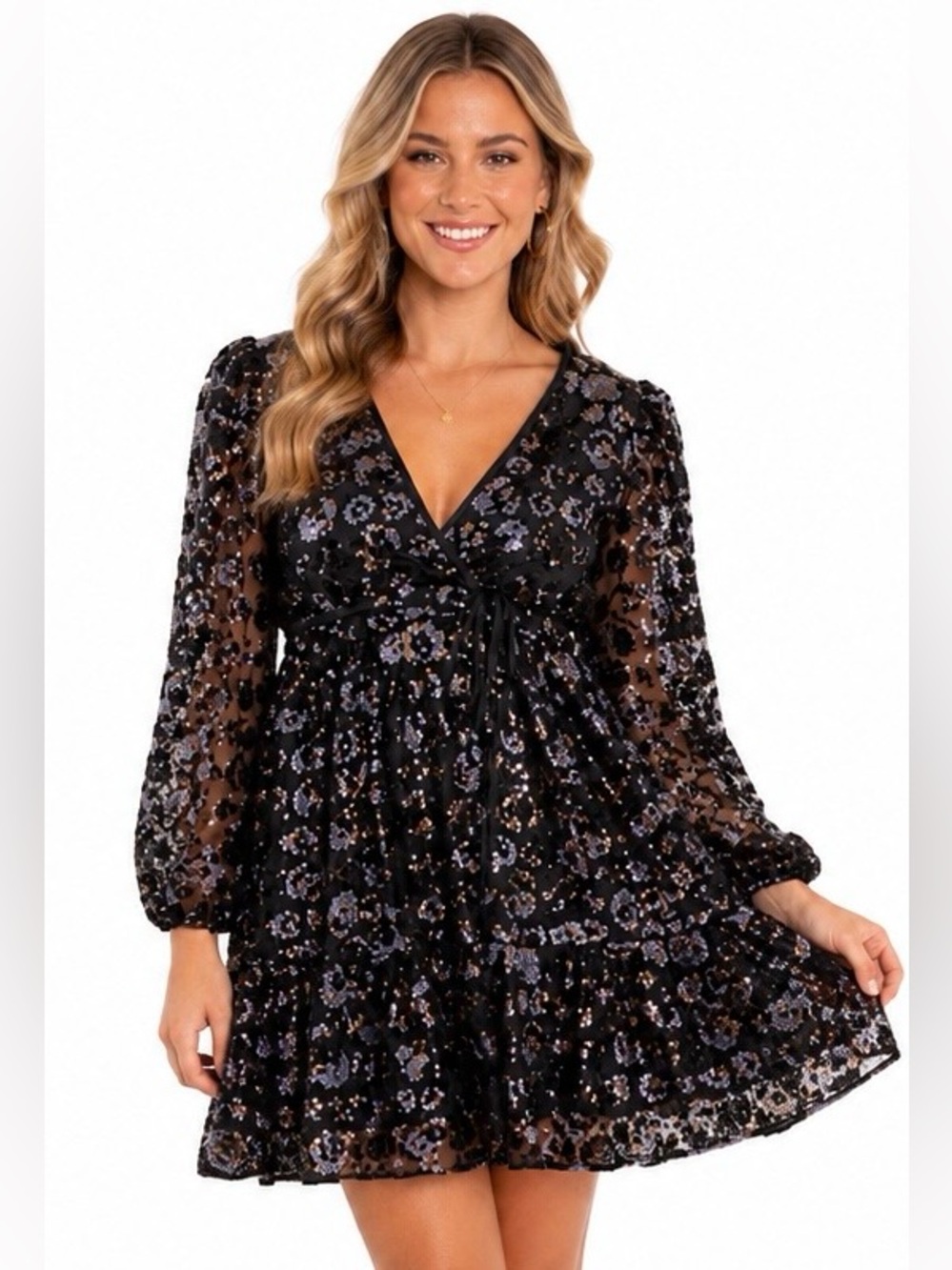 Victoria Dunn Sequin Mini Dress XS – Glam‎ Sparkle Party & Holiday Style NWT